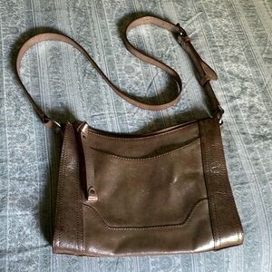 Frye Melissa Zip Crossbody in Rose Gold